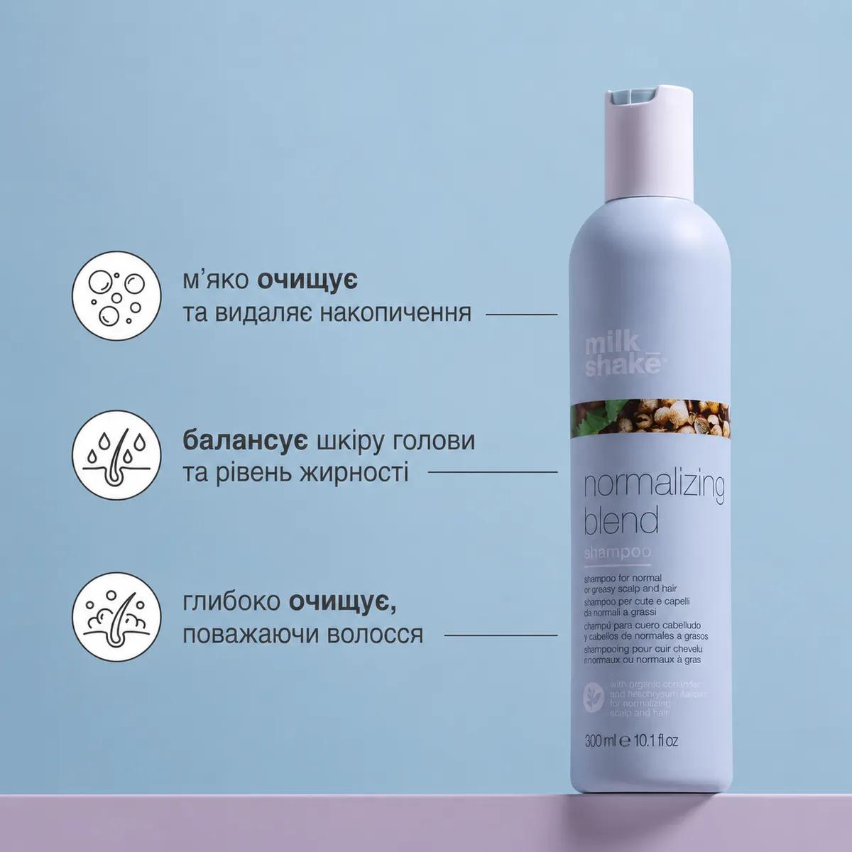 Шампунь для нормального та жирного волосся Milk Shake Normalizing Blend Shampoo