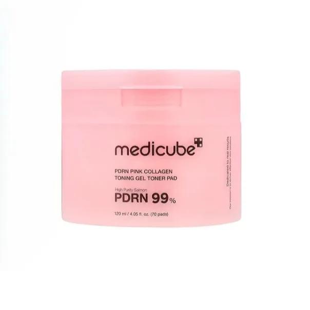 Medicube Тонізуючі гелеві педи з полінуклеотидами та колагеном PDRN Pink Collagen Toning Gel Toner Pad