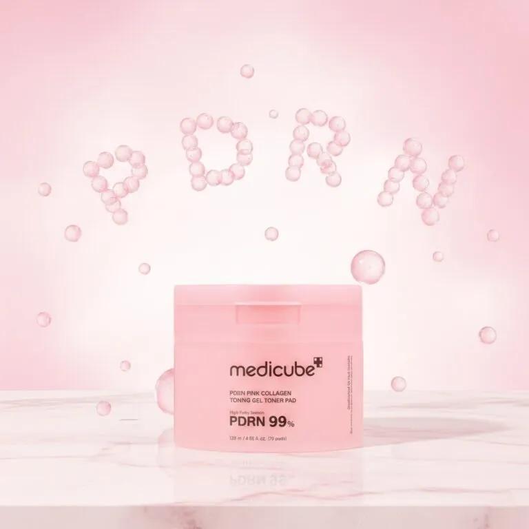 Medicube Тонізуючі гелеві педи з полінуклеотидами та колагеном PDRN Pink Collagen Toning Gel Toner Pad