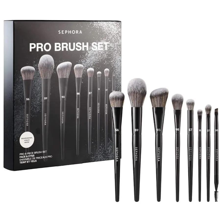 Пензлі для макіяжу SEPHORA COLLECTION 8-Piece PRO Brush Face & Eye Set