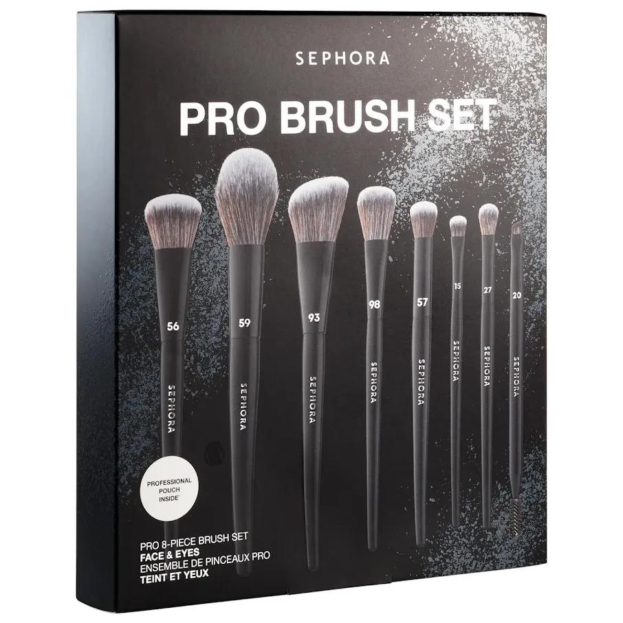 Пензлі для макіяжу SEPHORA COLLECTION 8-Piece PRO Brush Face & Eye Set