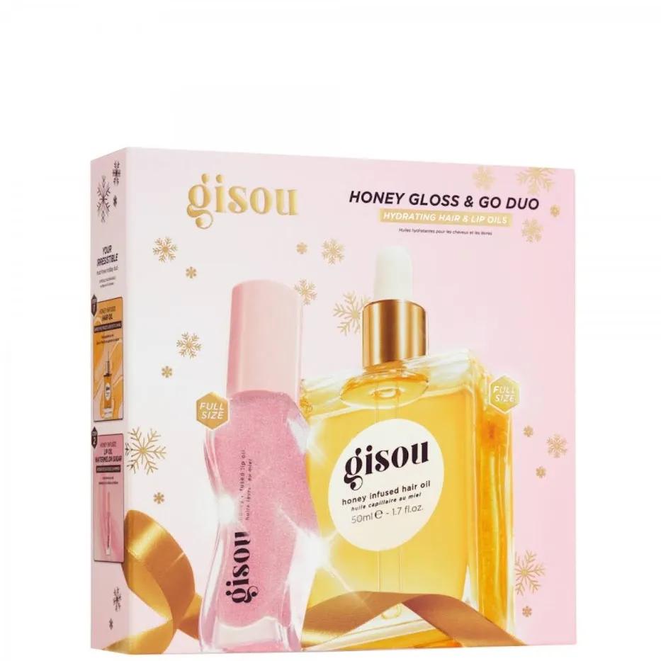 Набір для волосся та губ Gisou Honey Gloss & Go Duo