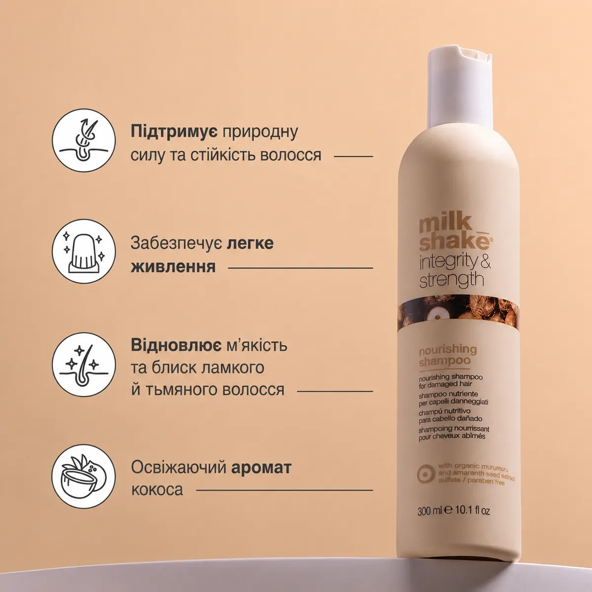 Шампунь для волосся живильний Milk Shake Integrity Nourishing Shampoo